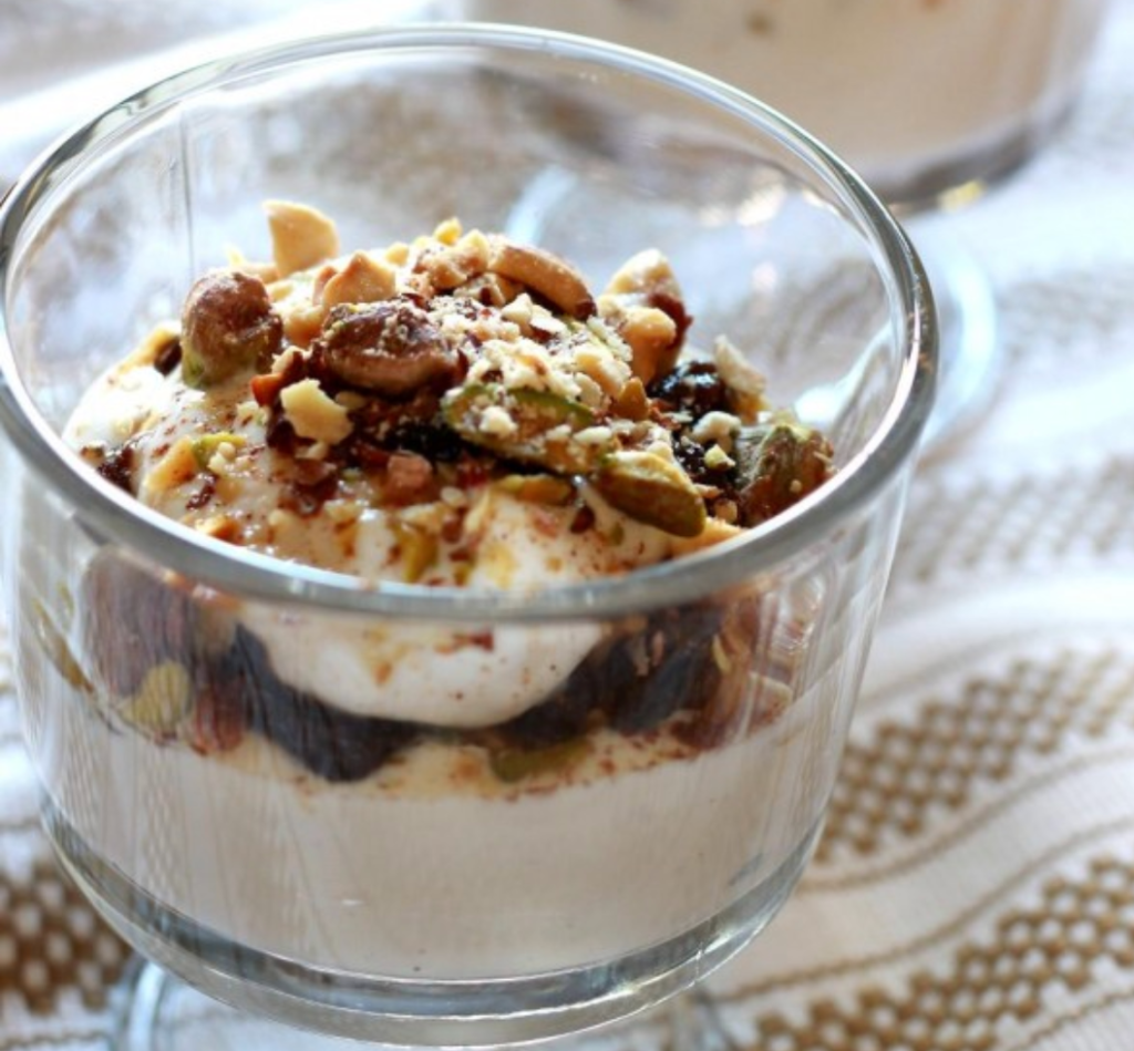Greek Yogurt Parfait with Kahlua and Nuts Recipe