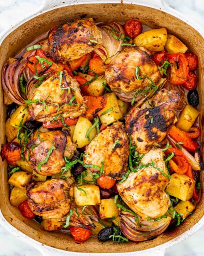 Mediterranean Bake Chicken And Vegetables